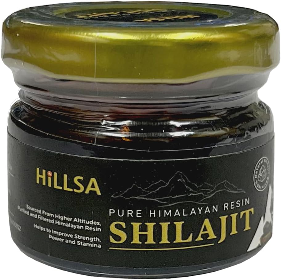 Hillsa Original 100% Natural Himalayan Pure Shilajit for Men & Women Tested with 85+ Trace Minerals & Rich Fulvic Acid 20gm