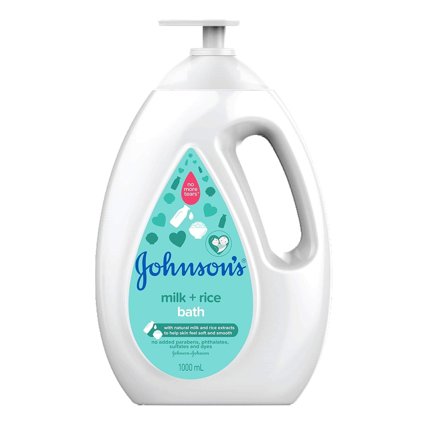Johnsons' Baby Milk + Rice Bath No parabens, Sulphates, Phylates, Dyes - 1000ml