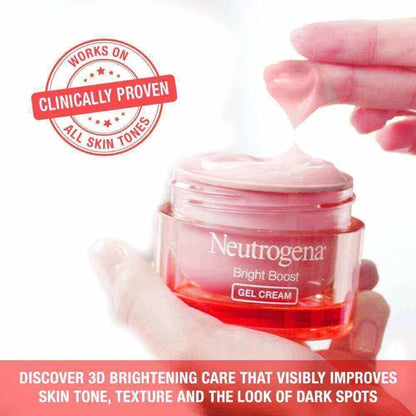 Neutrogena Bright Boost Brightening Gel Moisturizing Face Cream with Skin Resurfacing and Brightening Neoglucosamine for smooth skin, Facial Cream with AHA, PHA, and Mandelic Acids, 50ml