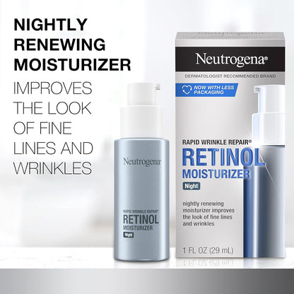 Neutrogena Rapid Wrinkle Repair Night Moisturizer For Face With Retinol, 29ml